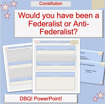 Preview of Federalists v. Anti-Federalists | DBQ | Lesson Plan One