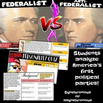 Preview of Federalists vs. Anti-Federalists (Compare & Contrast) 8 Different Activities!