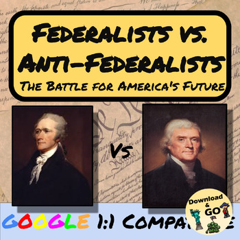 Preview of Federalists vs. Anti-Federalists :  Breakdown Assignment - Activity