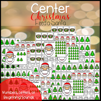 Preview of Feed Santa| Letters, Numbers, or Beginning Sounds