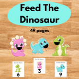 Feed The Dinosaur Sensory Bin, Number Recognition and Coun