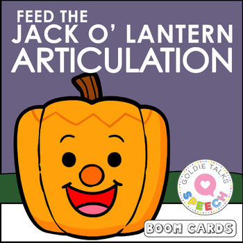 Preview of Feed The Jack O' Lantern Articulation Boom Cards | Speech Therapy Halloween