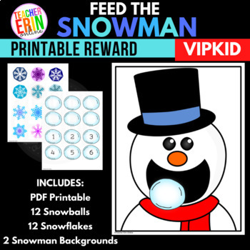 Feed The Snowman Printable | Snowballs and Snowflakes by Teacher Erin