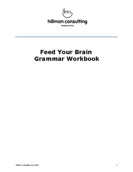 Preview of Feed Your Brain Grammar Workbook & Teacher's Guide