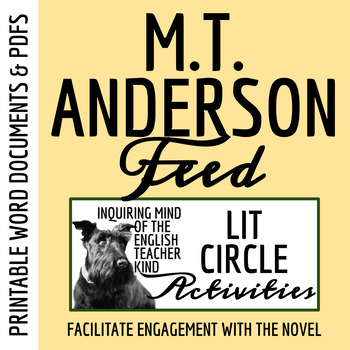 Preview of Feed by M.T. Anderson Literature Circle Activities (Printable)