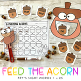 Feed the Acorn - Fall Sight Word Practice - Fry's Sight Wo