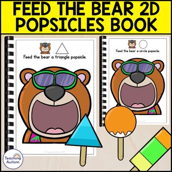 Preview of Feed the Bear 2D Popsicles Adapted Book | Summer Adapted Books for Special Ed