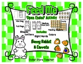 Feed the Bunny Rabbit Activity - Letter Number Shape Color