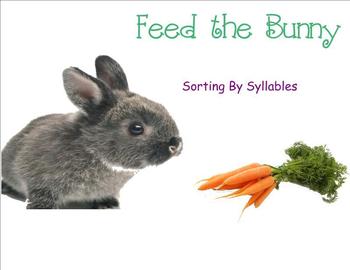 Preview of Feed the Bunny! Sorting by Syllables