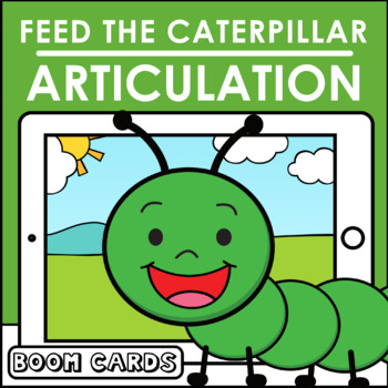 Preview of Feed the Caterpillar Articulation Boom Cards  Speech Therapy