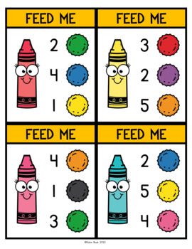 Printable Feed Me Numbers Crayon Activity for Back to School