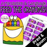 Feed the Crayon Box Articulation and Language! Digital & Print!