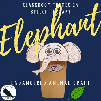 Preview of Feed the Elephant Accordion Puppet, Paper Bag Craft, &  Boom™ Cards in Speech