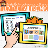 Feed the Fall Friends Numbers Sentence Strip Boom Cards™