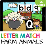 Feed the Farm Animal: Letter Matching Kindergarten Alphabe