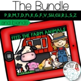 Feed the Farm Animals: Articulation Boom Card Activity