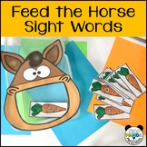 Feed the Horse Sight Word Activity for Preschool and Kindergarten