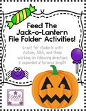 Feed the Jack-o-Lantern File Folder Activities: Great for 