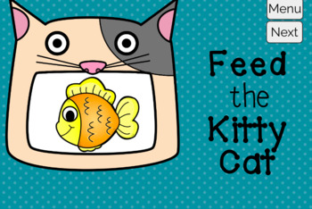 Preview of Feed the Kitty Cat (2,3,4 syllable words) (BOOM CARDS)