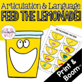 Feed the Lemonade Articulation and Language! Digital & Print!