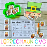 Feed the Leprechaun CVC Words - Matching CVC Words to Pictures