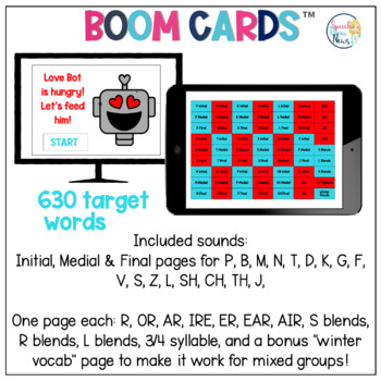 Feed The Love Bot Valentine S Day Articulation Boom Cards Tpt