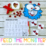 Feed the Love Monster - Matching Uppercase and Lowercase Letters