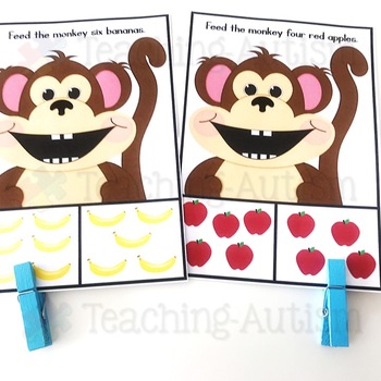 Monkey Dry Erase Laminated Activity Cards What Number Comes Next 