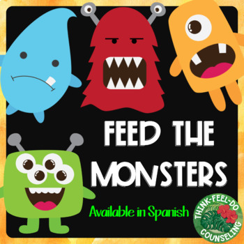 Preview of Feed the Monster - A Feelings Identification Activity - Available in Spanish