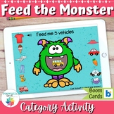 Feed the Monster Category Game Boom Cards™ Speech Therapy 