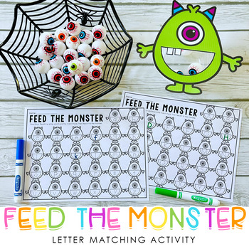 Free Printable Monster Letter Recognition Spin and Stamp