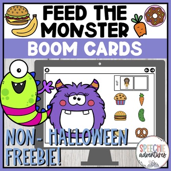 Preview of Feed the Monster Non-Halloween Boom Cards Freebie