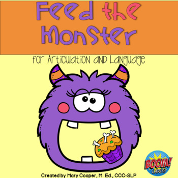 Preview of Feed the Monster for Articulation and Language BOOM Cards
