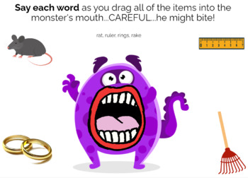 Feed the Monsters: Initial R Words BOOM Cards! (with sound effects)