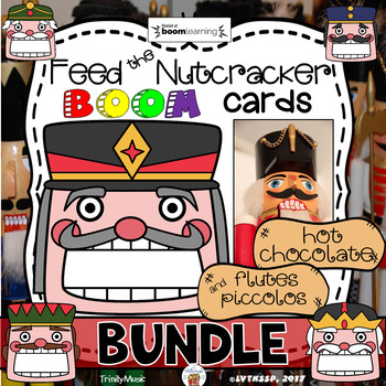 Preview of Feed the Nutcracker - Boom Digital Task Cards BUNDLE (Trivia 1 & 2)