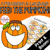 Feed the Pumpkin Articulation and Language! Digital and Print!