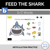 Feed the Shark S/Z Words for Articulation Practice Boom Cards™