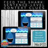 Feed the Shark: Sentence-Level Context Clues BOOM CARDS™