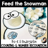 Feed the Snowman PreK & Kindergarten Number Recognition an