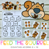 Feed the Squirrel - Hands On Counting Practice for 0 - 10 