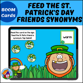 Preview of Feed the St. Patrick's Day Friends Synonyms BOOM™ Cards