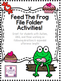 Feed the Valentine Frog File Folder: Great for ABA, follow