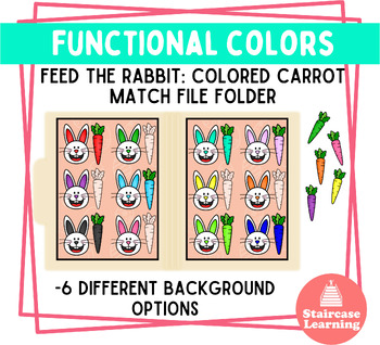 Preview of Feed the rabbit color match file folder