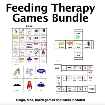 Preview of Feeding Therapy Activities and Games Bundle for Sensory Feeding