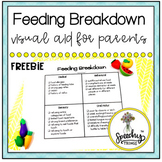 Feeding Therapy Parent Handout - Visual Breakdown for Assessment
