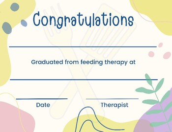 Preview of Speech/Feeding Therapy Graduation Certificates