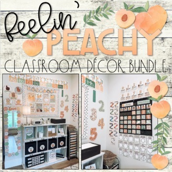 Preview of Feelin' Peachy Classroom Decor Bundle