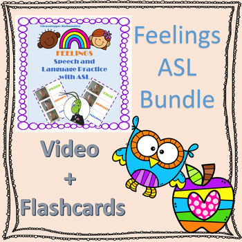 Preview of Feeling ASL Video and Flashcards Bundle | Sign Language