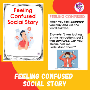 Preview of Feeling Confused Social Story