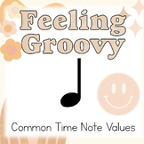 Feeling Groovy Music Room Decor: Common Time Note Values